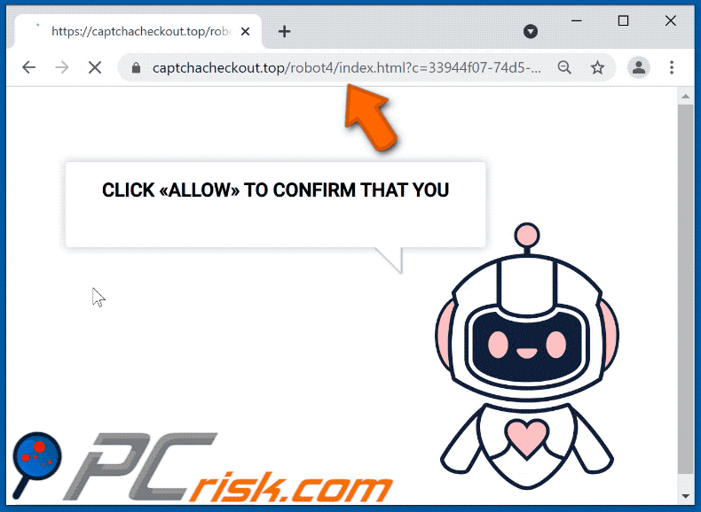 captchacheckout[.]top website weergave (GIF)