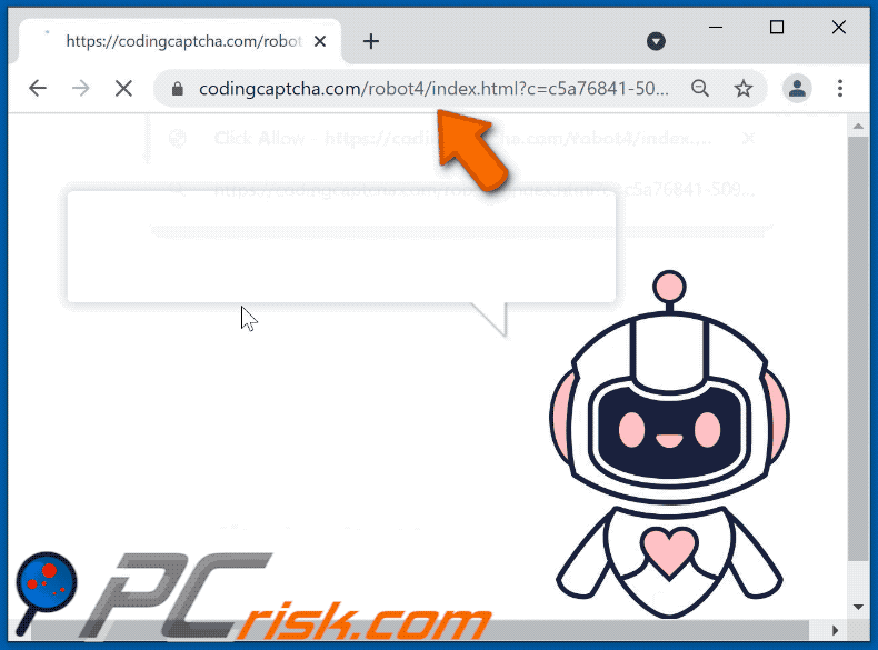 codingcaptcha[.]com website weergave (GIF)