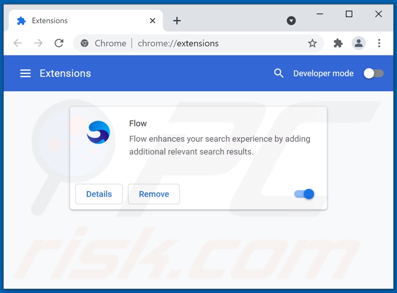 Flow-advertenties verwijderen uit Google Chrome stap 2