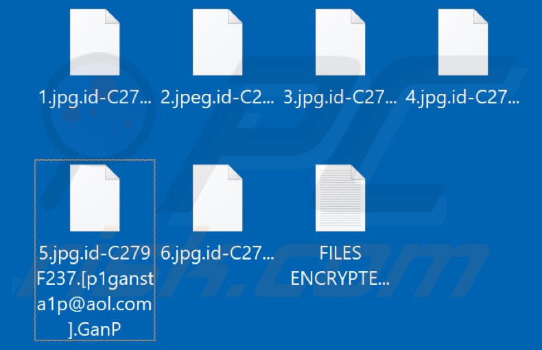 Bestanden die zijn versleuteld door GanP ransomware (.GanP extensie)