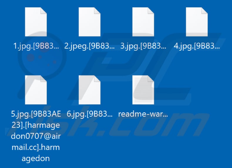 Bestanden die zijn versleuteld door Harmagedon ransomware (.harmagedon extensie)