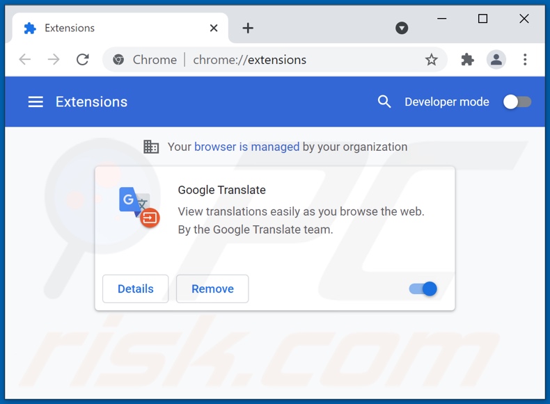 Verwijderen van kwiqsearch.com gerelateerde Google Chrome extensies