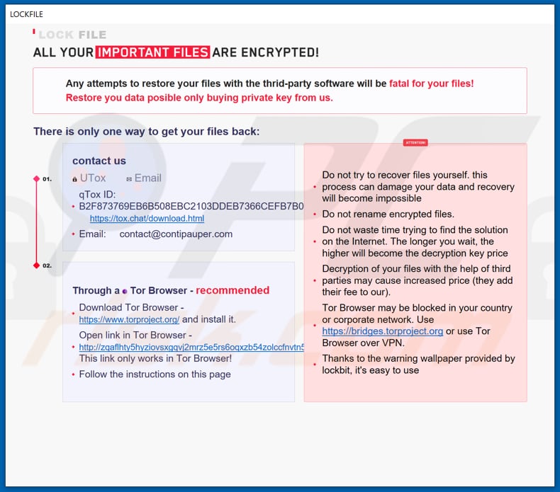 LockFile decodeer instructies (HTA bestand)