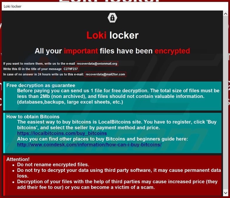 loki locker ransomware info.hta pop-up venster