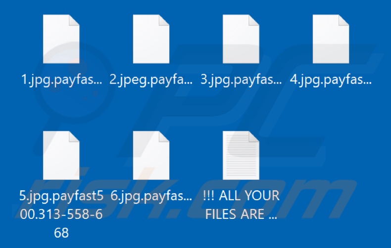 Bestanden versleuteld door Payfast ransomware (.payfast[victim's_ID] extensie)