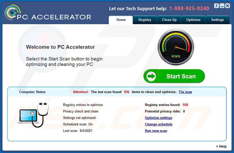 PC Accelerator ongewenste toepassing
