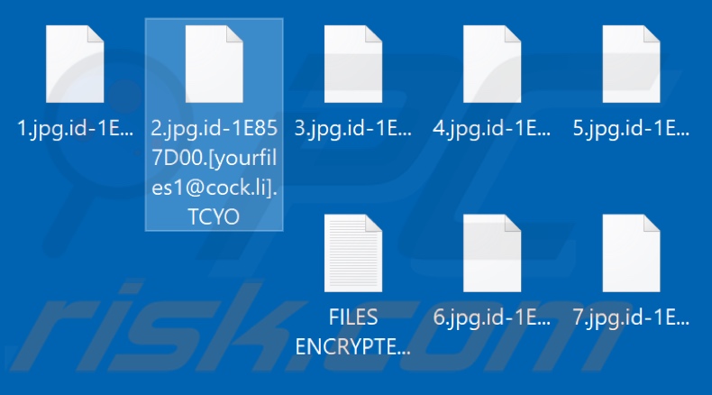 Bestanden versleuteld door TCYO ransomware (.TCYO extensie)