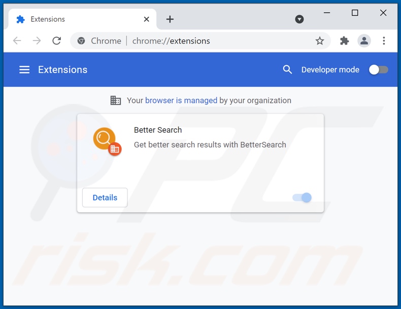 Het verwijderen van bettersearchtr.com verwante Google Chrome extensies