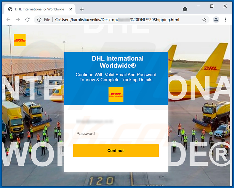 HTML-bestand bijgevoegd DHL shipment confirmation-thema spam email (2021-09-17)