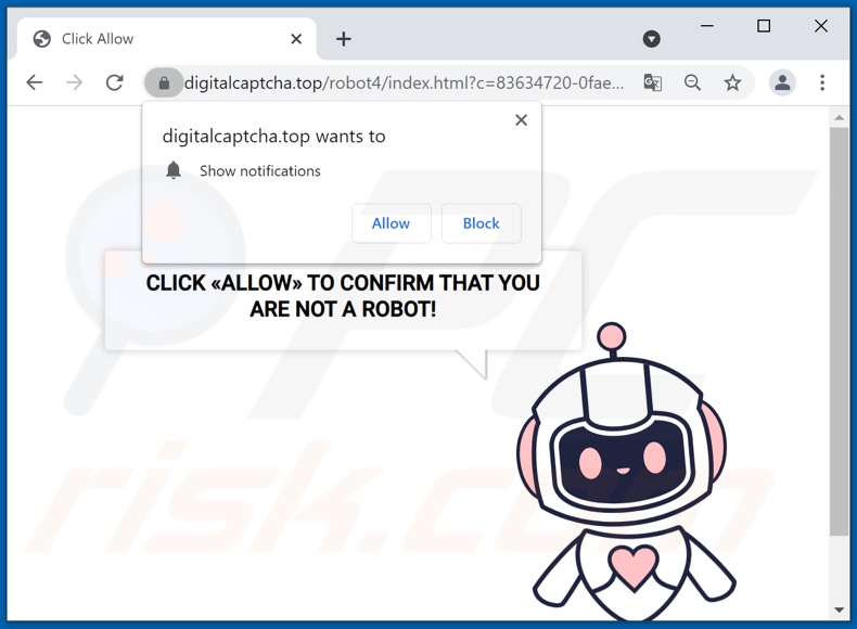 digitalcaptcha[.]top pop-up doorverwijzingen