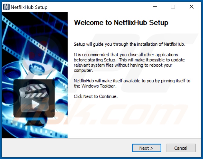 NetflixHub adware installer
