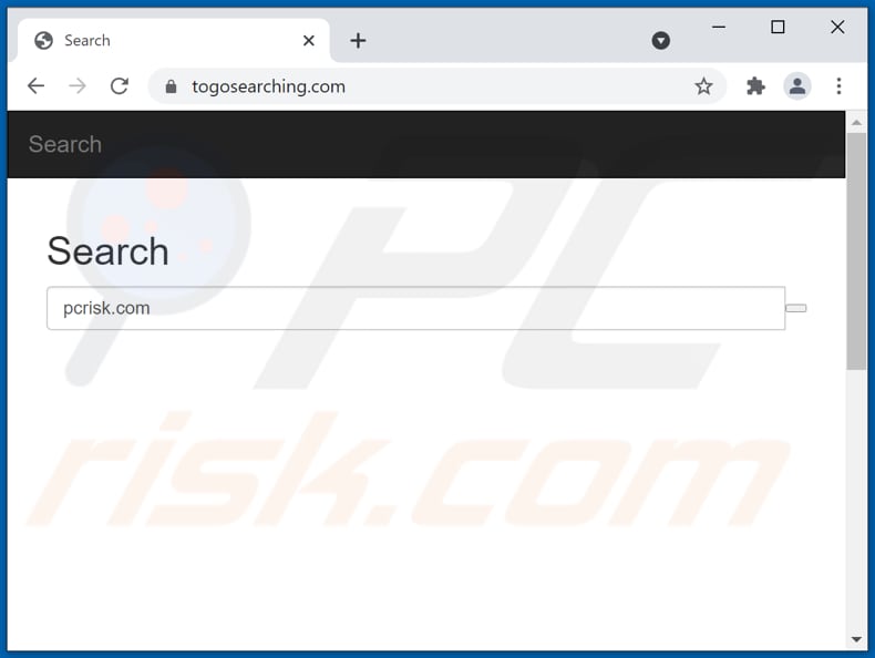 togosearching.com browser hijacker