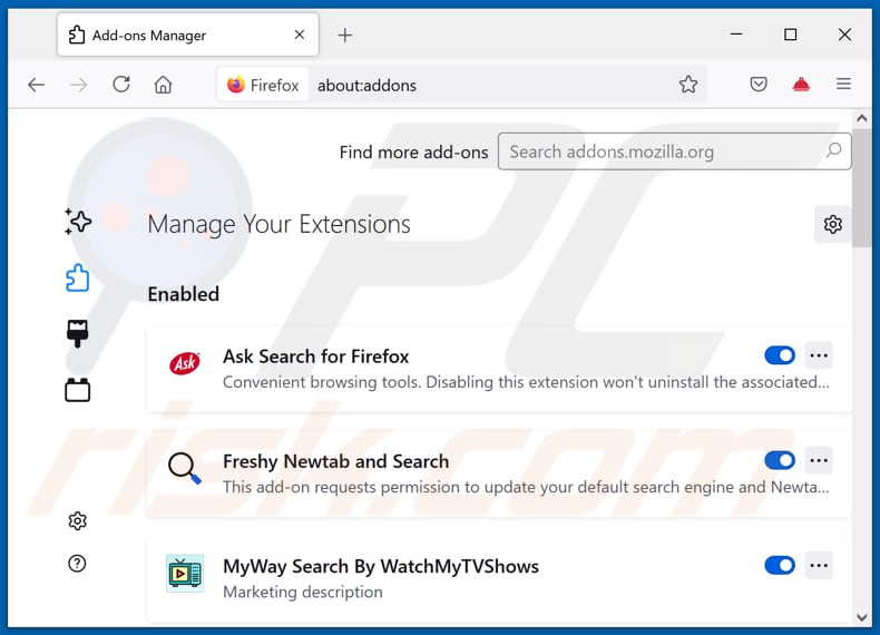 Yourhotfeed[.]com advertenties verwijderen uit Mozilla Firefox stap 2