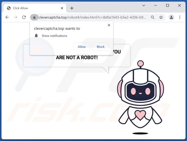 clevercaptcha[.]top pop-up doorverwijzingen