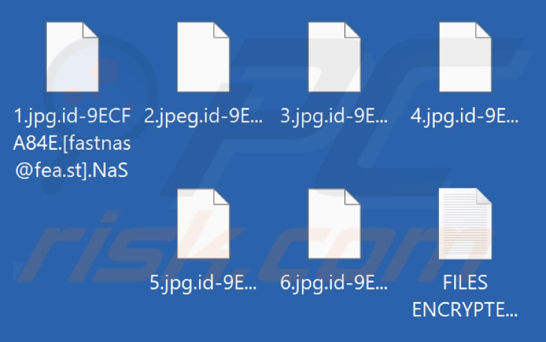 Bestanden versleuteld door NaS ransomware (.NaS extensie)