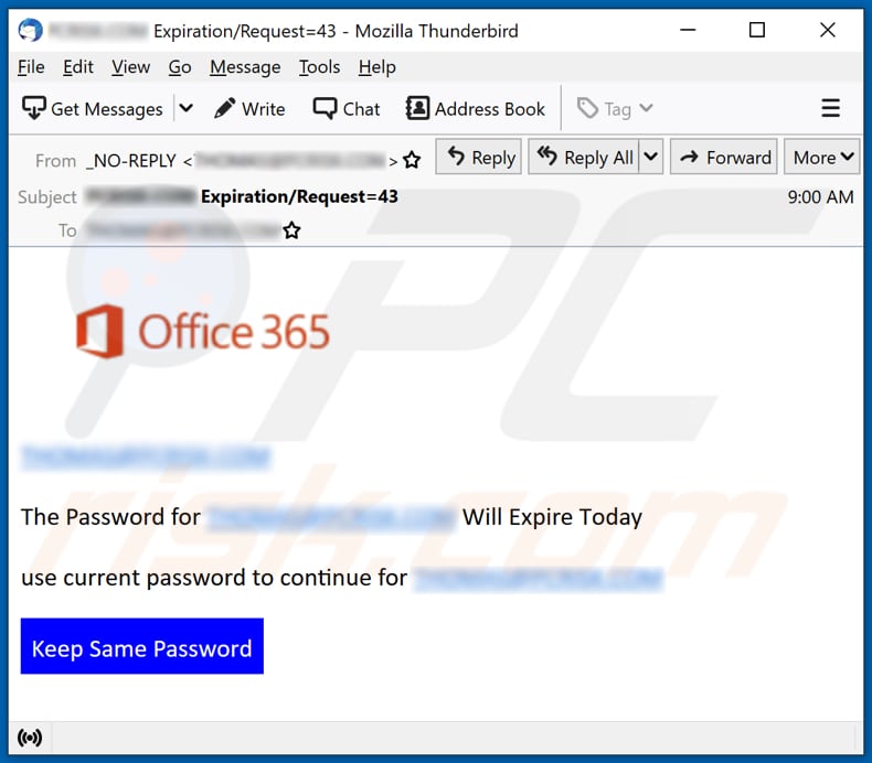 Office 365 email scam