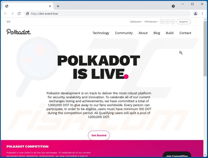 Polkadot giveaway scam