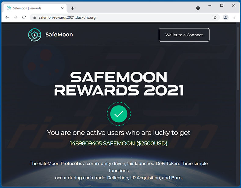 Safemoon oplichtingssite met giveaway-thema (2021-10-12)