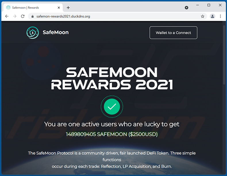 Safemoon oplichtingssite met giveaway-thema (2021-10-12)