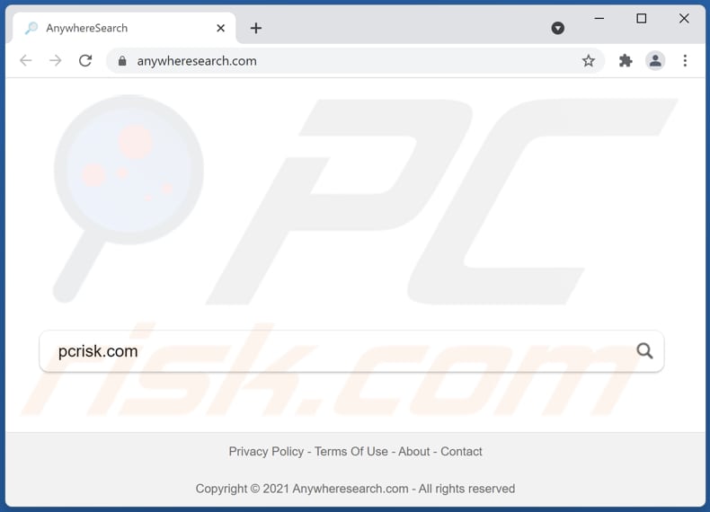 anywheresearch.com browser hijacker