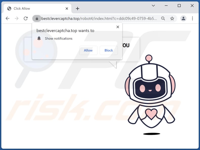 bestclevercaptcha[.]top pop-up redirects