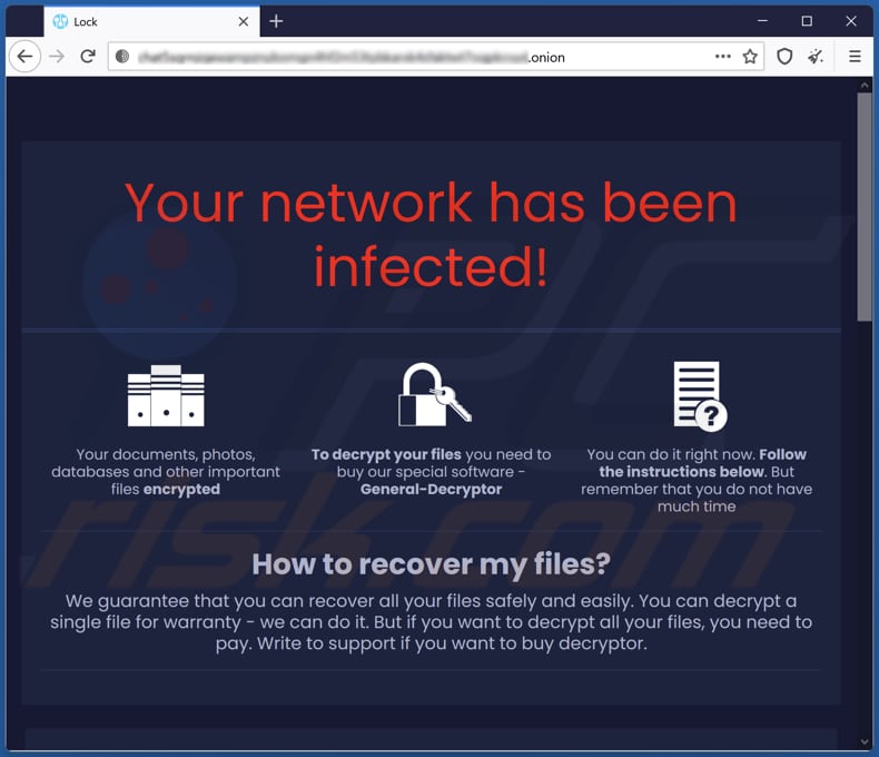 Encoded01 ransomware Tor website