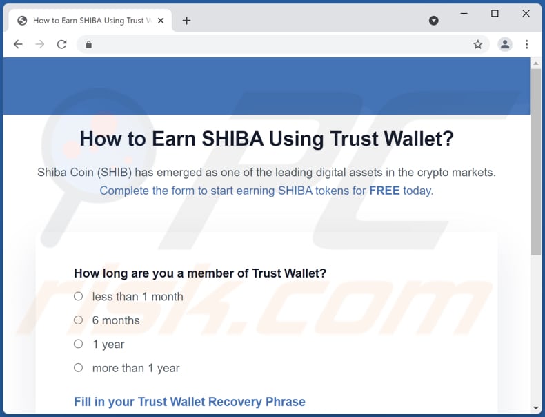 Trust Wallet scam 