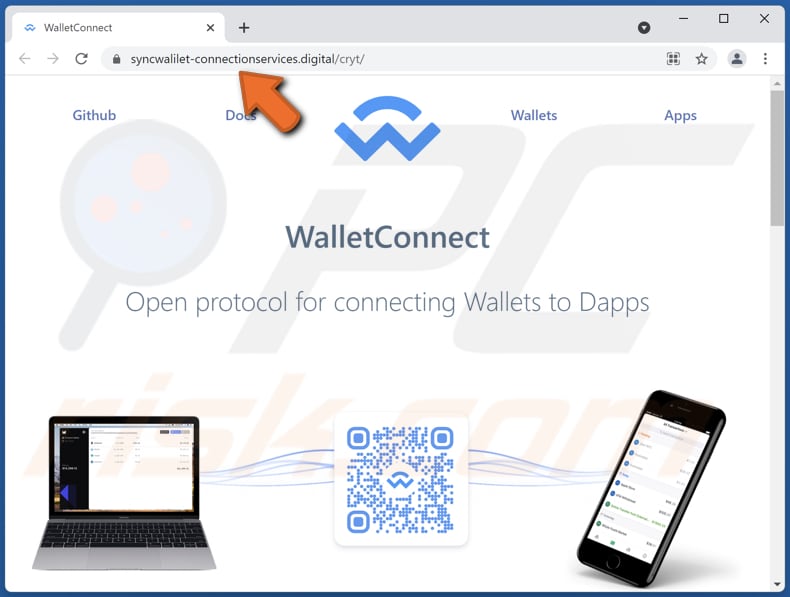 walletconnect email scam bedrieglijke pagina gebruikt om gegevens te stelen