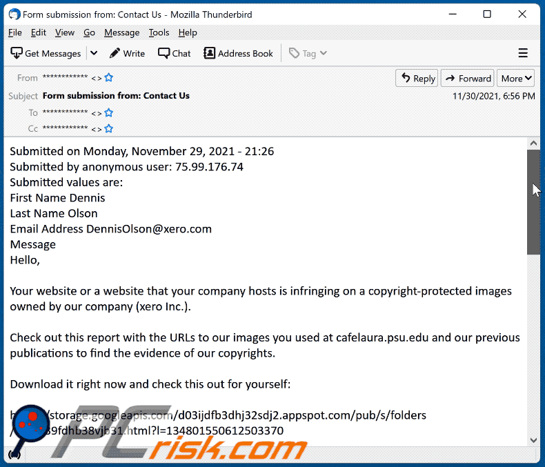 dmca copyright infringement notification email virus e-mail uiterlijk gif