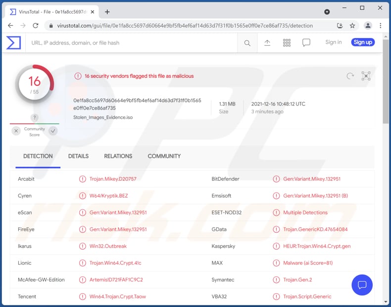 dmca copyright infringement notification email schadelijke iso-bestandsdetecties