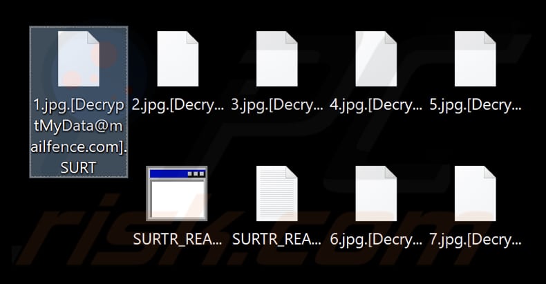 Bestanden die zijn versleuteld door Surtr ransomware (.SURT extensie)