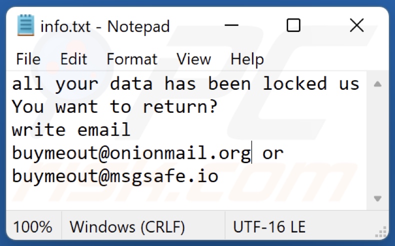 Bmo ransomware tekstbestand (info.txt)