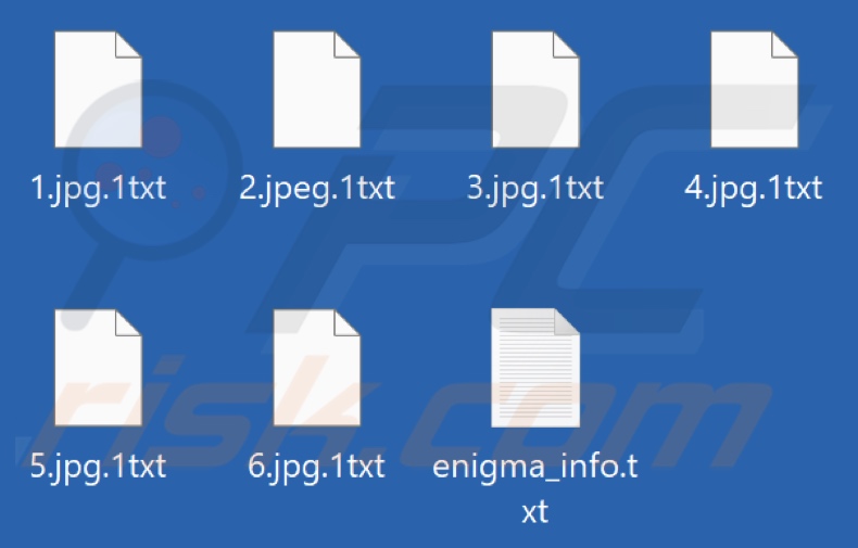 Bestanden versleuteld door Enigma ransomware (.1txt extensie)