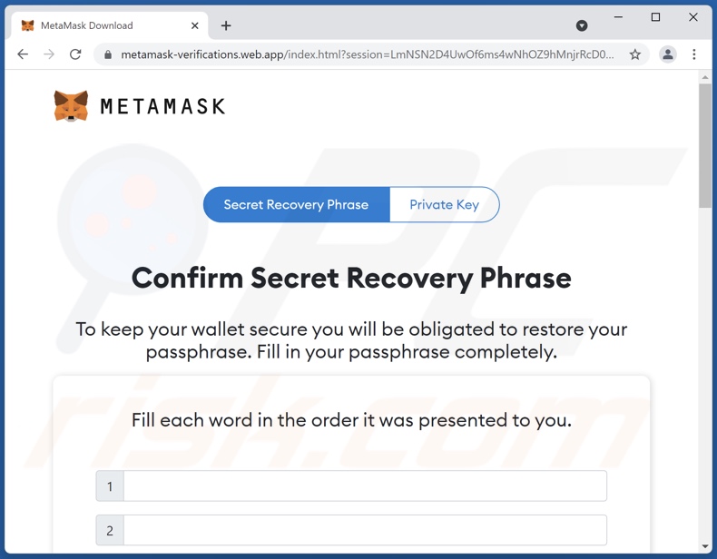 METAMASK scam