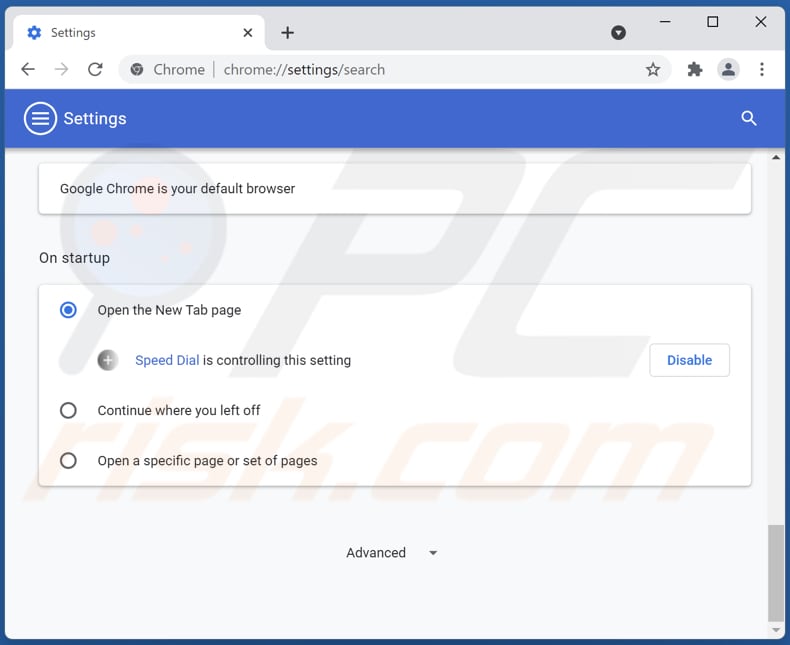 Addonsearch.net verwijderen uit Google Chrome homepage