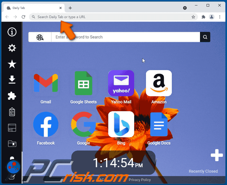 daily tab browser hijacker search.daily-stop.com verwijst door naar trendads.co