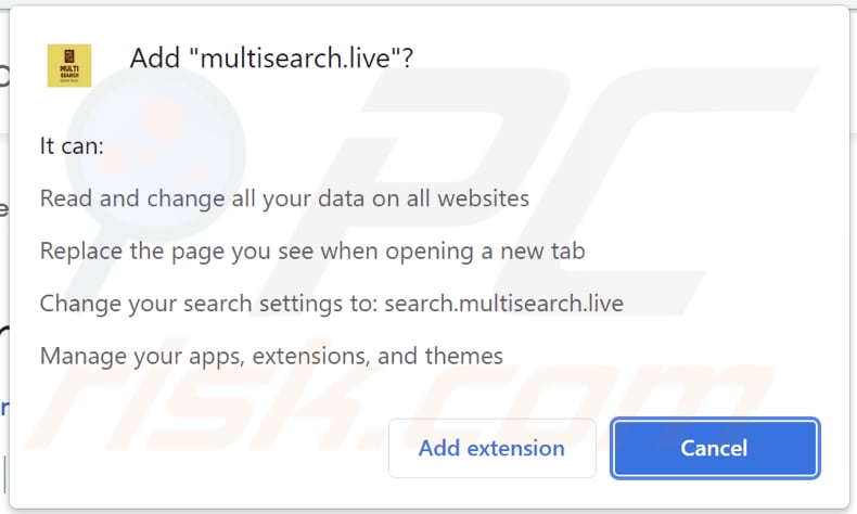 multisearch.live browser hijacker browser melding