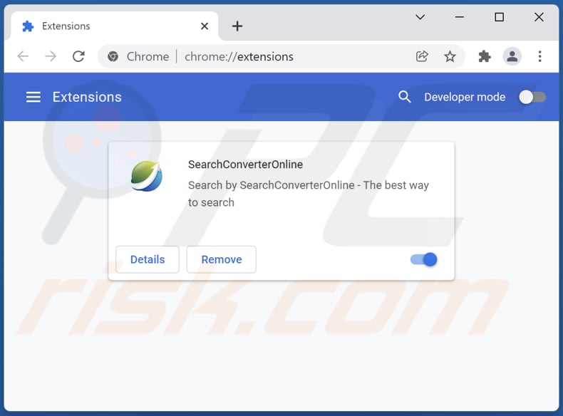 Het verwijderen van searchconverteronline.com verwante Google Chrome-extensies