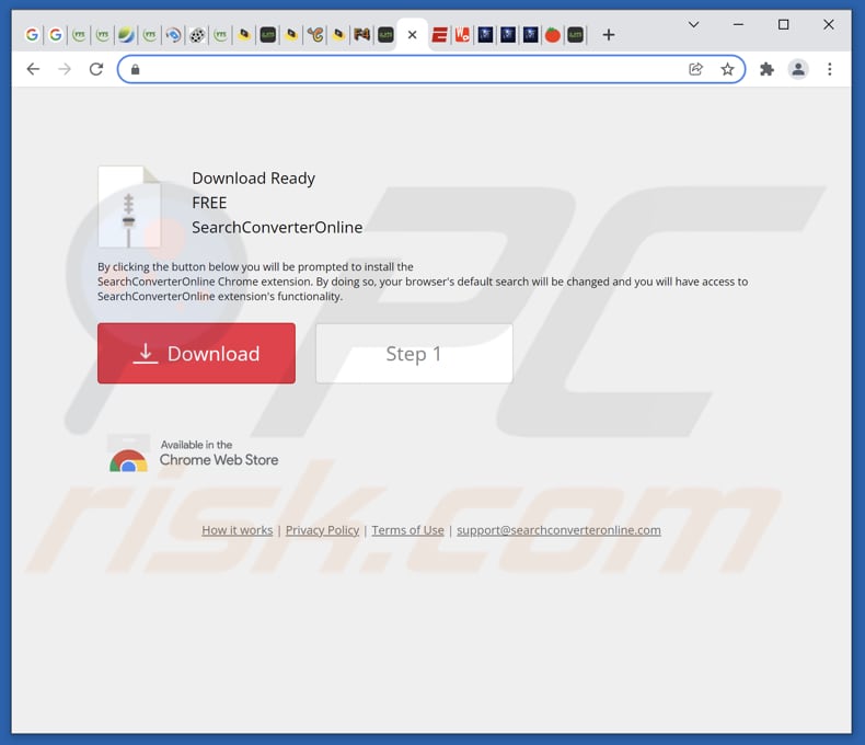 searchconverteronline browser hijacker bedrieglijke promotor