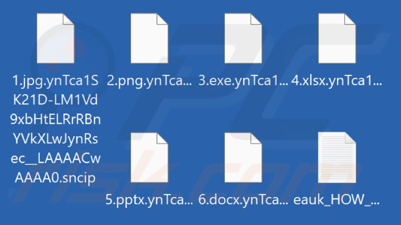 Bestanden gecodeerd door Sncip ransomware (.sncip extensie)