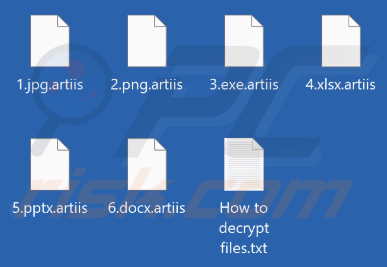 Bestanden versleuteld door TargetCompany ransomware (.artiis extensie)