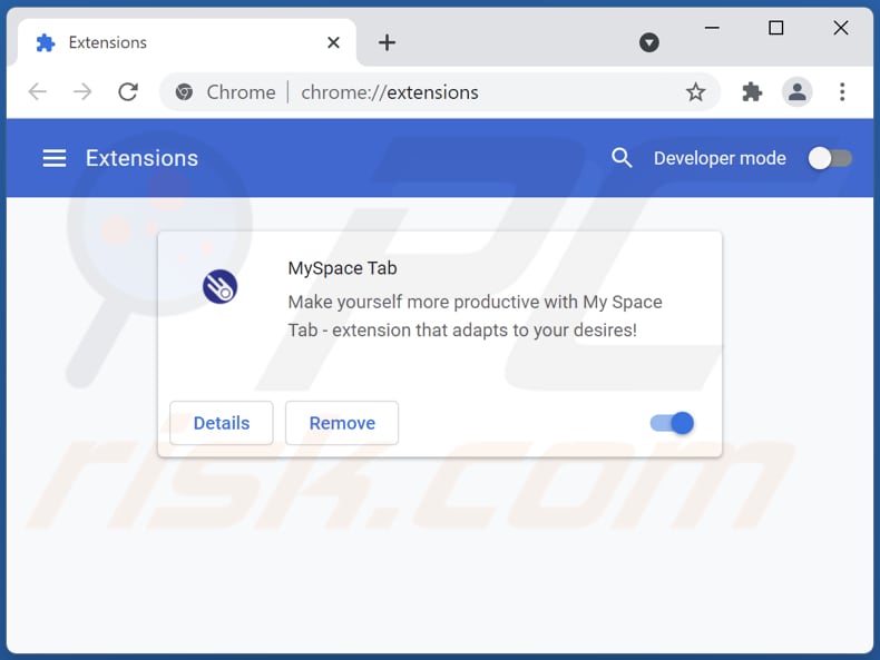 Verwijderen van search.spaceytab.com gerelateerde Google Chrome extensies