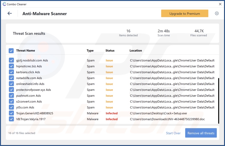 17uoEtuihi6Lsg4hdedT7PUhF4FNgBPD2F malware gedetecteerd door Combo Cleaner