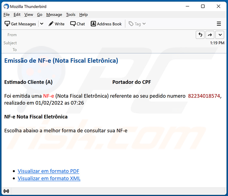 Spam-e-mail gebruikt om Javali banking te verspreiden trojan (2022-04-13)