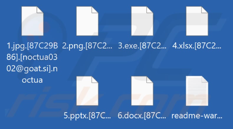 Bestanden versleuteld door Noctua ransomware (.noctua extensie)