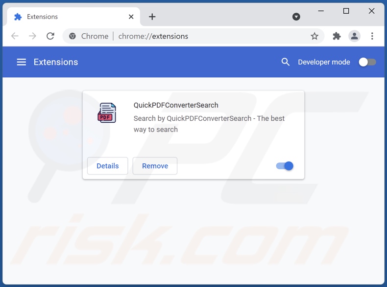 Het verwijderen van quickpdfconvertersearch.com verwante Google Chrome-extensies