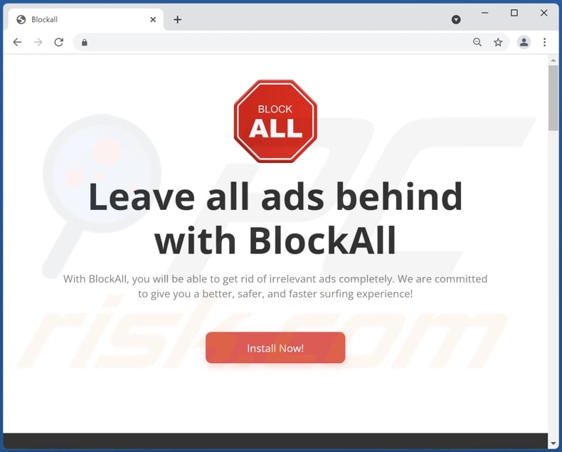 BlockAll - block ads adware officiële promotie site