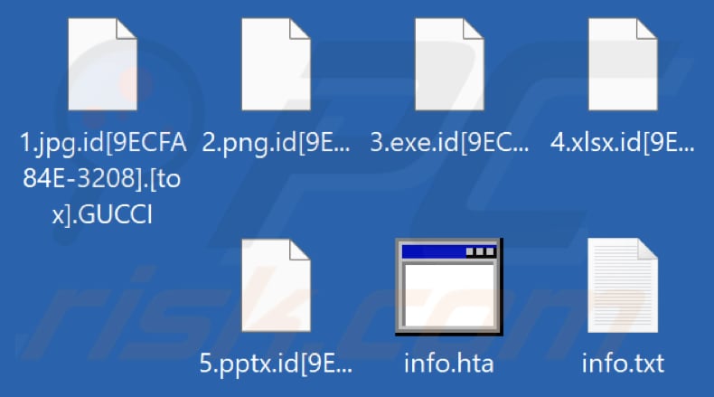 Bestanden die zijn versleuteld door GUCCI ransomware (.GUCCI extensie)