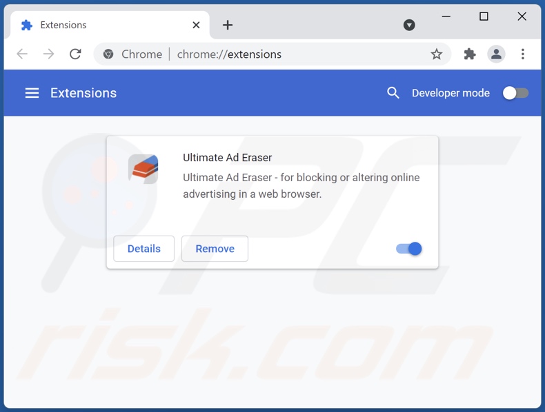 Ultimate Ad Eraser advertenties verwijderen uit Google Chrome stap 2