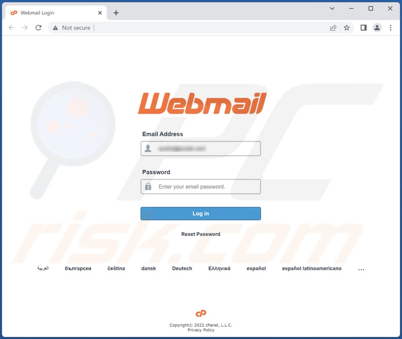 your mailbox is outdated email scam phishing pagina